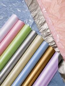 10pcs Ivory White Pearl Color Wrapping Paper, Gift Wrapping Paper, Decorative Wrapping Paper, Flower Wrapping Paper, Suitable For Various Festivals And Parties - Ivory White - View 2