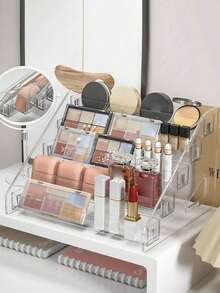 1pc Acrylic Nail Polish Gel Display Stand, Multi-Layer Makeup Storage Organizer Tray, Cosmetic Display Rack, Suitable For Nail Salon, Home, Room, Bedroom, Bathroom - Transparent - View 8