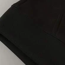 Oversized Hoodie For Women, Spider - Web Graphic, Cotton, Comfort For Fall And Halloween - màu đen - Xem 3