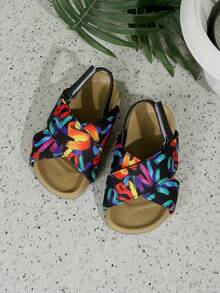 1 Pair Toddler/Baby Open Toe Flat Sandals, Summer - Multicolor - View 6