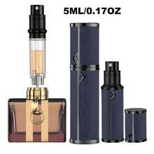 高级合金香水补充瓶，底部注油设计，优雅旅行喷雾器，奢华便携喷雾器，防漏香水盒