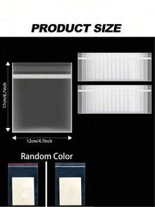 100个透明自封袋，加厚小号珠宝包装袋，可重复使用的戒指耳环塑料袋，透明PE可重复密封袋 - 彩色 - 查看 9