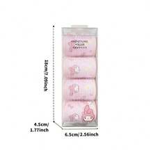 Miniso Sanrio My Melody Cute Convenient Hair Rollers (4 Packs, Pink) - Soft Fabric Material, Cartoon Pattern Detail, Easy-To-Use Design For Home Hairstyling & Quick Curly Hair Creation(1 PC) - Pink - View 10