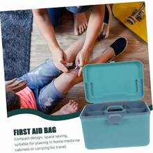 ccPartyKindom Caja De Medicamentos De Gran Capacidad Para Guardar Medicamentos El Armario Incluye Asas y Sirve Como Neceser Hogar y Viajes Vacíonn - Azul - Ver 7
