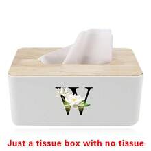 Tissue Box Table Napkin Rings Tissue Case Paper Box Container Bamboo Cover Solid Wood Car Storage And Organization Box Home Table Decoration - Flower Color - View 15