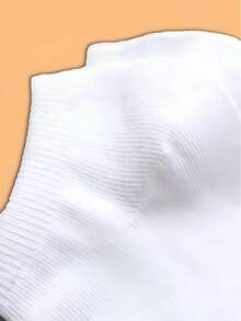 20雙女款純色短襪，休閒百搭，適合日常穿著 - 白色 - 查看 3