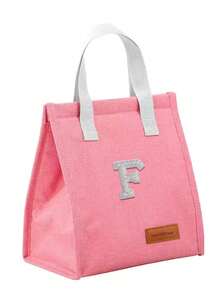 1pc A-Z Letter Large Capacity Hook And Loop Sealed Travel Portable Lunch Bag, Handbag, Outdoor Insulated Lunch Box Bag, Suitable For Work, Office, School, Waterproof, Keeps Food Fresh And Warm, Aluminum Foil Insulation Container, Suitable For Outdoor Dining, Work , Home, Restaurant, Beverages, Candy, Fruit, Pastries, Snacks, Nuts, Lunch Bag - Multicolor - View 48