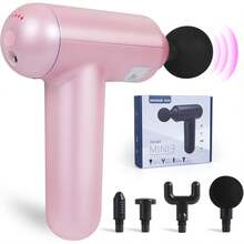 Deep Tissue Muscle Handheld Massage Gun, Type-C Rechargeable Handheld Electric Muscle Massager For Back And Neck Pain With 6 Speed Electric Therapy Gun For Athletes,  1.76 Lbs - Pink - View 7