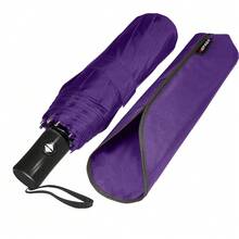 Windproof Travel Compact Umbrella-Automatic Umbrellas For Rain-Compact Folding Umbrella, Travel Umbrella Compact, Small Portable Windproof Umbrellas For Men Women Teenage. (Purple),42Inch-1Pack,Purple - Purple - 查看 9