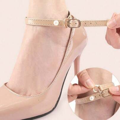 1 Pair French Minimalist Faux Pearl Shoelace Thick Heel Pointed Toe Sandals, No Installation Needed, Prevent Slipping Shoe Lace Tie,Mother's Day Gift,Bedroom Decor,Garden,Kitchen Decor,Summer,Beach,Travel Essentials,Room Decor,Squishy,Graduation,Shoe Rack,Storage Saver,Outdoor,Garden,Travel Essential,Portable,Beach Essential,Graduation Season,Commencement,Graduation Ceremony,Graduation Gift,Graduation Present,Graduation Gift,Graduation Present,Congrats Grad,Congratulations Graduate,Valedictorian,Finish School,Graduation Party