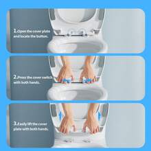 2-In-1 Parent-Child Toilet Seat Lid, Integrated Soft-Close Child Toilet Seat For Toddlers, PP Material With Quick-Release Design For Easy Cleaning, Universal Fit For Most Standard Round/Oval Toilets, Hygienic & Family-Friendly Dual-Size Toilet Cover - White - View 7