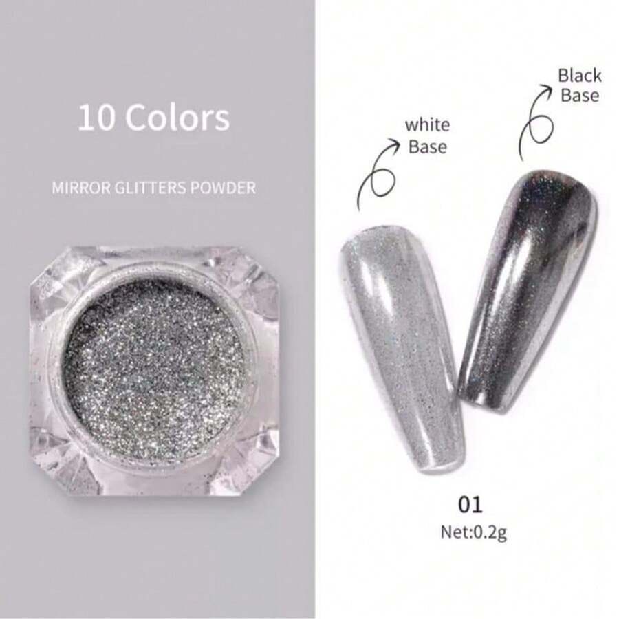 EFECTO  PARA UÑAS - plata - Ver 1