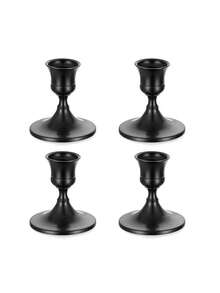 2/4/6/12pcs Cone Candle Holders, Gold/Black, Suitable For Tabletop Decor, Wedding Reception, Holiday Christmas Fireplace Or Home Decoration - Multicolor - View 25