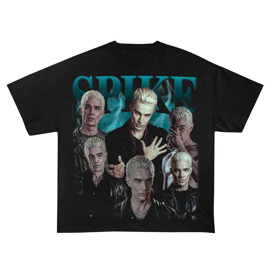 Buffy The Vampire Slayer Spike T Shirt, Sarah Michelle Gellar Shirt, Movie & TV Show Merch Shirt, 90s Retro T-Shirt - màu đen - Xem 1