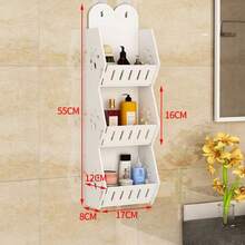 Multifunctional Bathroom Shelf And Corner Shelf - White - View 5