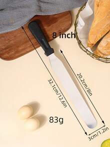 1pc 6"/8"/10" Stainless Steel Cake Knife, Cake Cream Scraper, Multiple Sizes Available, Suitable For Baking - Multicolor - View 9
