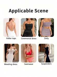 1件装畅销硅胶隐形文胸，带肩带，防滑设计，提拉并提升胸部曲线，专为婚纱、无肩带连衣裙、隐形内衣、连衣裙、连体裤、旅行和度假而设计