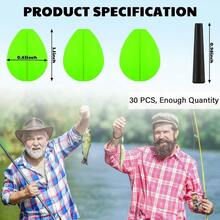 30 Pcs Trout Float Foam Teardrop Strike Fishing Bobbers Fishing Floats Fly Fishing Strike Indicators For Trout Offshore Saltwater Freshwater - màu xanh lá - Xem 2