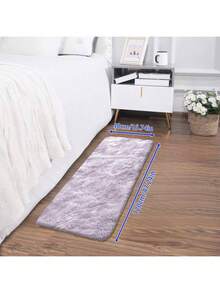 1pc Soft & Fluffy Rectangular Area Rug, Thick Shaggy Carpet For Bedroom, Living Room, Home Decor, Anti-Slip & Anti-Fall - Pinkish-purple - View 23