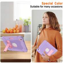 Heavy Duty Protection Case With Adjustable KIckstand And Anti-Slip Design For IPad A16 11th 2025 11 Inch/ 10th 2022 10.9 Inch/ 10.2 Inch 9/8/7th - Mauve Purple - View 7