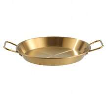 3PCS/Set  Seafood Rice Pot Frying Pan Double Ear Crayfish Plate Pan Stainless Steel Fri   22cm  24cm  26cm - Gold - View 8