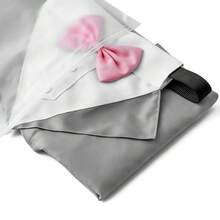 狗狗燕尾服套装，含领结和围巾，婚礼派对王子衬衫领，正式宠物订婚礼服，生日礼物 - 灰色 - 查看 4