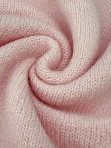 Plus Size Versatile Minimalist Spring/Summer New Casual Fashion Pink High Neck Sleeveless Sweater, Fashionable And Versatile, Suitable For Brunch Outfit - Pink - View 12