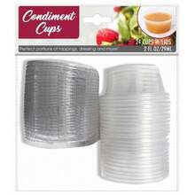 120-Pack Condiment Cups With Lids, 2 Oz Sauce Containers, Plastic Dipping Cups For Ketchup, Mustard, Salad Dressing, Snacks, Desserts, Portion Control, Party, Picnic, BBQ, Takeout, Restaurant Essentials - 1 - Xem 5