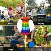 便携式可伸缩凳，适用于户外活动，采用PP材质，可折叠，高度可调节，适合成人钓鱼、徒步旅行和其他户外活动。