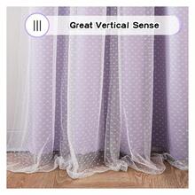 Lilac Curtains For  Bedroom - Blackout Lavender Curtains 72 Inch, Polka Dot Sheer, Grommet- 52x72 Inch, 2 Panels - 如圖06所示 - 查看 8