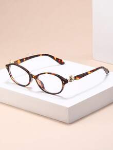 1 Peça Óculos de Armação Oval de Plástico para Mulheres, Estilo Casual Clássico Moderno Simples, Combinação Básica Transparente para Fotos na Rua, Vida Diária, Essenciais de Volta às Aulas, Acessórios Casuais de Negócios para Mulheres - Transparente - Visão 12