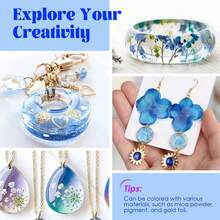 UV Epoxy Resin Glue, Hard Transparent Beginner-Friendly Kit, Upgraded Formula Crystal Clear, Suitable For Jewelry Making, Earrings, Pendants, Phone Cases DIY - Clear - View 6
