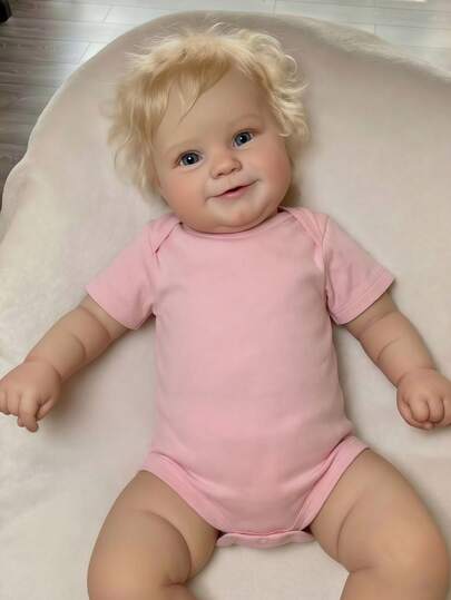 20 tums verklighetstrogen återfödd babydocka - 51 cm hel vinylkropp kan badas, realistisk nyfödd babydocka - perfekt jul-/födelsedags-/thanksgivingpresent, samlarkonstdocka