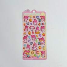 40pcs Cartoon Cute Animal Themed Square Stickers, Best Gift For Women, Suitable For Ramadan, Back To School, Valentine's Day, Daily Use, Party Decoration, Reusable Self-Adhesive Stickers For Diary, Phone Case, Student Notebook DIY - Multicolor - View 5