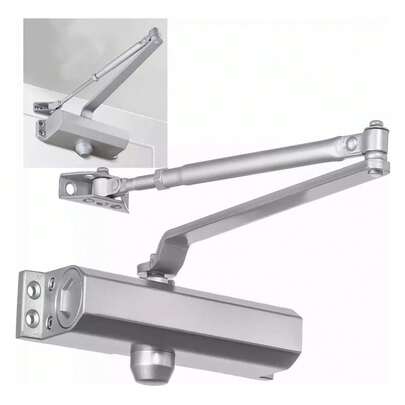 Cierra Puertas Hidráulico Aluminio Plateada De 45-85kg
