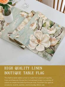 1pc Spring/Summer Floral Designed Tapestry, Oil Painting Style, Suitable For Kitchen, Dining Room Decor, Party Table Accessories, Home Room Decor, Table Runner, Fireplace Mantel Scarf, Glass Door Curtain, Home Decor, Entryway Decor, Dining Table Decor, Bedroom Decor, Bed Scarf - Multicolor - View 10