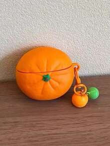 1pc Fruit Orange Lemon 3D Apple Earphone Protective Case, Suitable For IPods Pro/Pro2/Pro3/1st/2nd/3rd/4th Generation, New Year Essential Gift, Auspicious Meaning - Multicolor - View 3