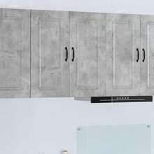 vidaXL Armário de cozinha Kalmar cinza beton 80 x 31 x 80 cm - Cinza - Ver 2