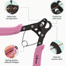 1 Set Curved Pliers Kit & Jewelry Making Tools - 1.5/2.25/3mm Professional Coiling Pliers For 18-26 Gauge Craft Wire, Includes Wire Straightener And Jewelry Saw Frame With Blade, For DIY Beaded Earrings & Bracelet Making (Please Select Option Based On Image)