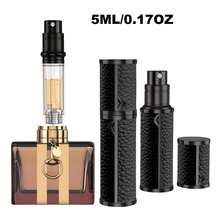 高级合金香水补充瓶，底部注油设计，优雅旅行喷雾器，奢华便携喷雾器，防漏香水盒