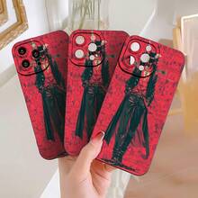 La funda de teléfono con espejo estilo anime heroico también funciona como espejo y es compatible con  17,  16 Pro Max,  15 Pro Max,  13 y  12. Fabricada en TPU, ofrece protección contra golpes y caídas. Es un regalo ideal para fans del anime, cumpleaños y ocasiones especiales para familiares y amigos. - Negro - Ver 6