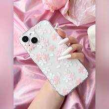 Flores de Cerezo de Primavera, Abrazando Suavemente una Funda de Teléfono Adornada con Patrones Florales Vibrantes, Compatible con los Modelos de  16, 15, 14, 13, 12, 11 Pro Max, así como 14, 15, 16 Plus, XS, XR, X, 8 y 7. - Estilo 1 (1 pieza) - Ver 4