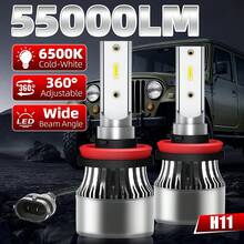 2pcs, Roadsun, 55000LM, 9005 9006 H4 H7 H11 H1 LED Headlight Bulbs, 80W High Power, 6500K Cool White, H4 9003 HB2 High Low Beam, Halogen Lamp Upgrade Replacement, IP68 Waterproof, Imported High Power CSP Bright Chip, High Power Car Lights, Halogen Lamp Conversion Upgrade Kit - 1902 - View 12