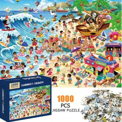 Juego de rompecabezas de 1000 piezas, adecuado para adolescentes, diseño de rompecabezas de papel, portátil, adecuado para principiantes, especialmente adecuado para mayores de 14 años. Un juego intelectual interesante para padres e hijos que ayuda a relajar la mente y el Body.