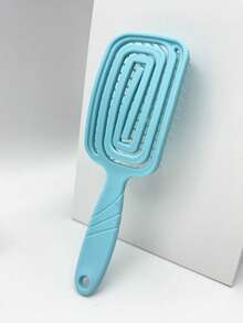 1pc Small Blue Hollow Portable Styling Comb