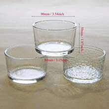 1pc 220ml Transparent Glass Dessert/Pudding/Salad Bowl - Clear - View 5
