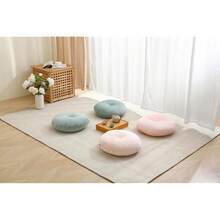 Floor Pillow Meditation Cushion Round Large Floor Pillows Seating For Adults, Velvet Thick Floor Cushions For Yoga Living Room Balcony Outdoor Tatami(Pink) - Pink - 查看 6