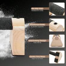 Two-Pack Parallel Bars - Wooden Hand Stretcher With Push-Up Bars And Gym Handles, Wooden Design For Men And Women, Ideal For Yoga And Strength Training, Gym Accessories, Sturdy Construction - Multicolor - View 3