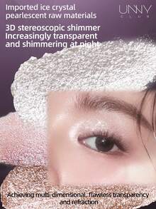 unny club 水晶冰高光棒，棒状高光眼影，提亮面部和眼部，钻石般闪耀，闪片，无粉妆效，易于涂抹，不晕染，持久闪亮，轻盈顺滑，日常妆容 - #Rosy Ice - 查看 5