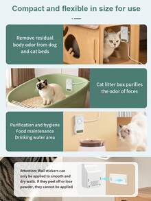 Smart Air Purifier With High-Power Purification Generator, Compact Size Suitable For Households With Pets, Especially Ideal For Cat Litter Box Or Dog Kennel